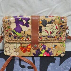 Vintage Sakroots Floral Crossbody / Billfold